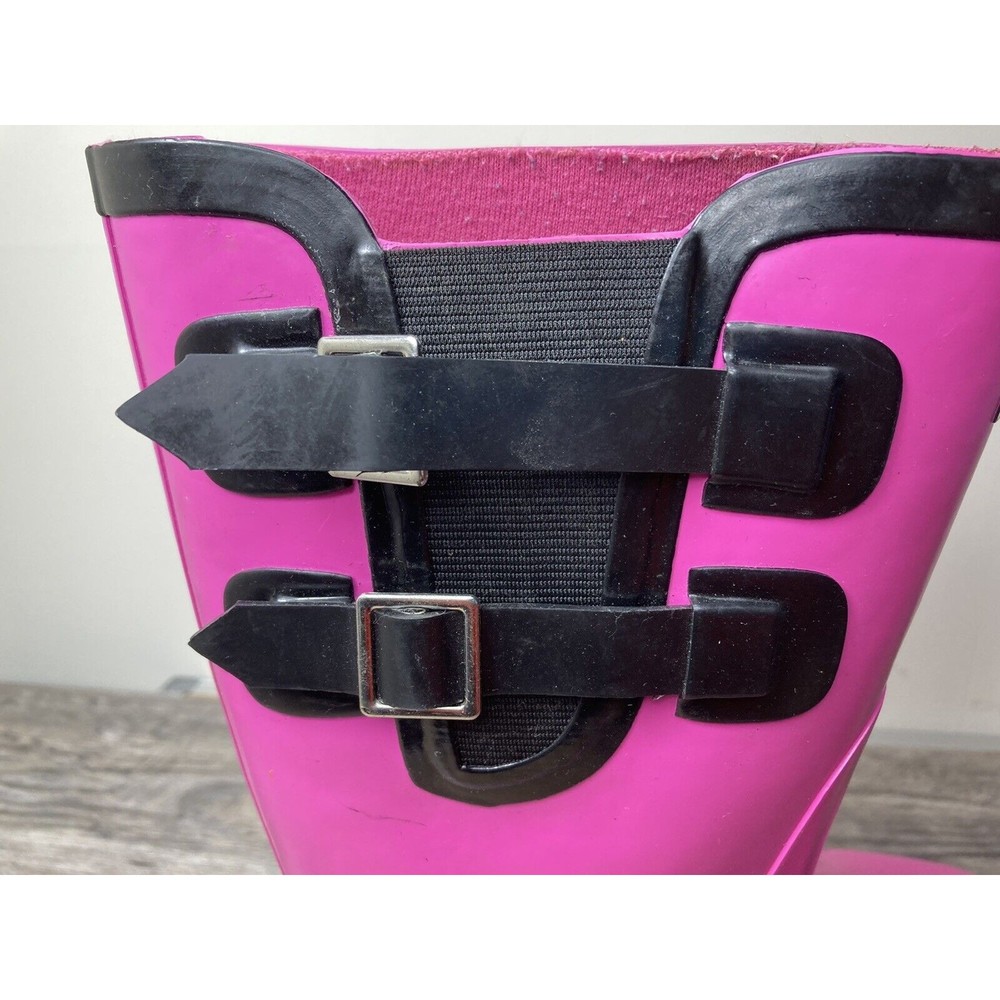Puddletons Women's Classic Double Strap Rain Boot PCM103 PinkSize 7 - Picture 5 of 7